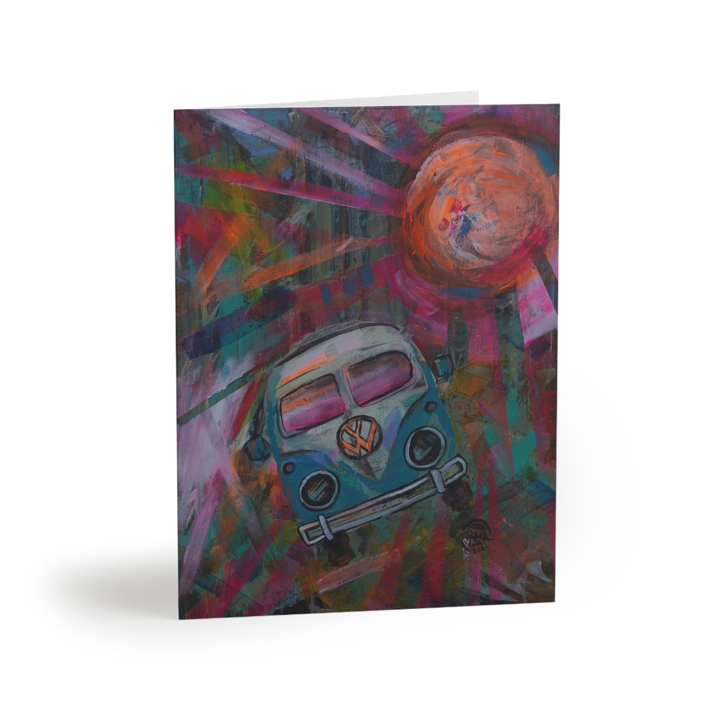 Neon Bus (Postcard stack)