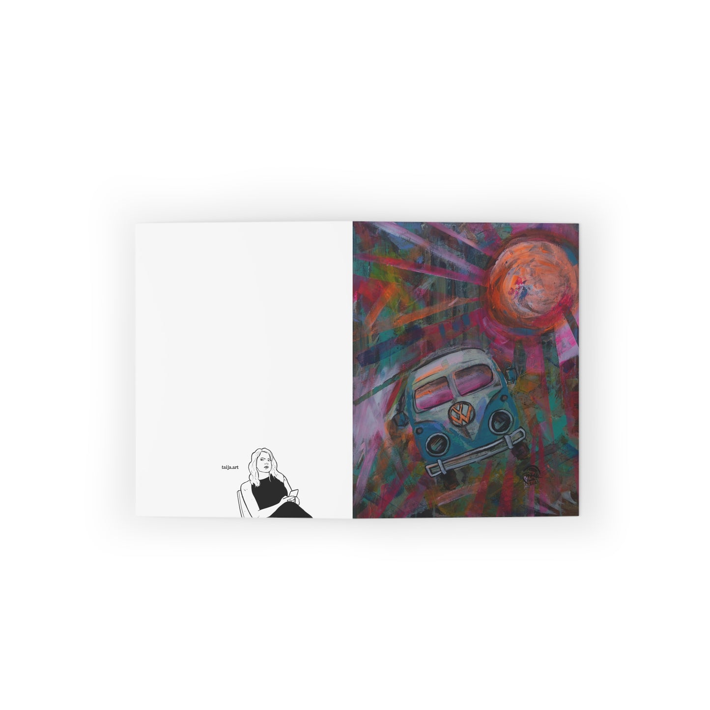 Neon Bus (Postcard stack)