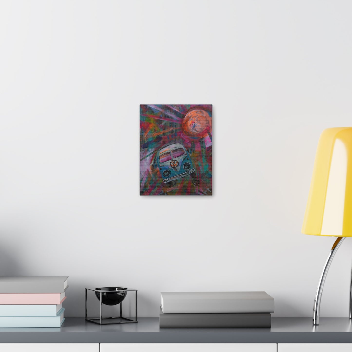 Neon Bus Canvas Print