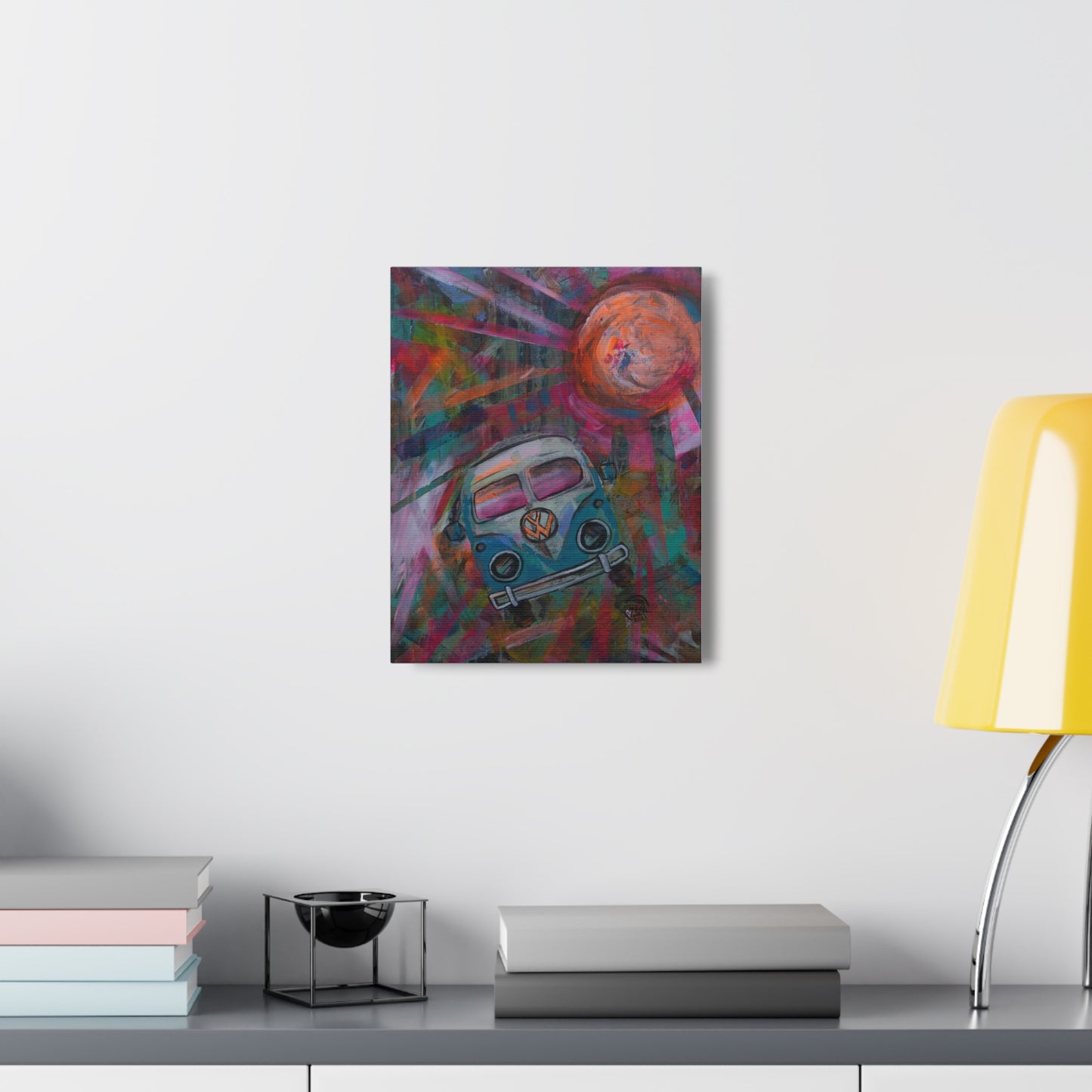 Neon Bus Canvas Print