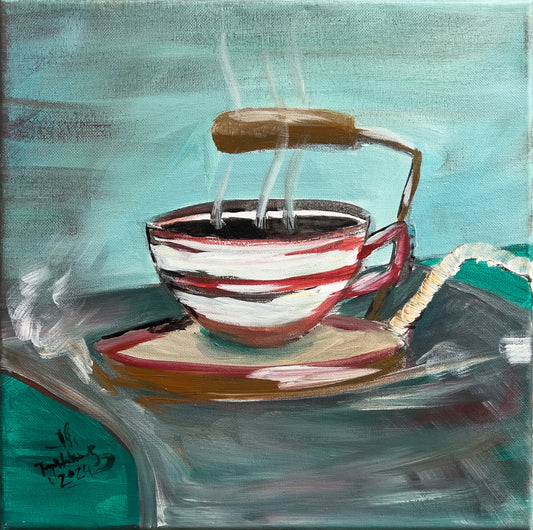 Hot beverage and iron