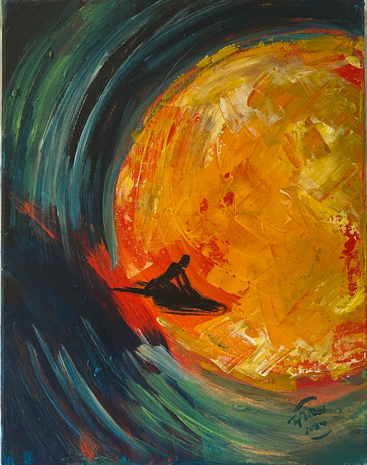 Sunset surfer