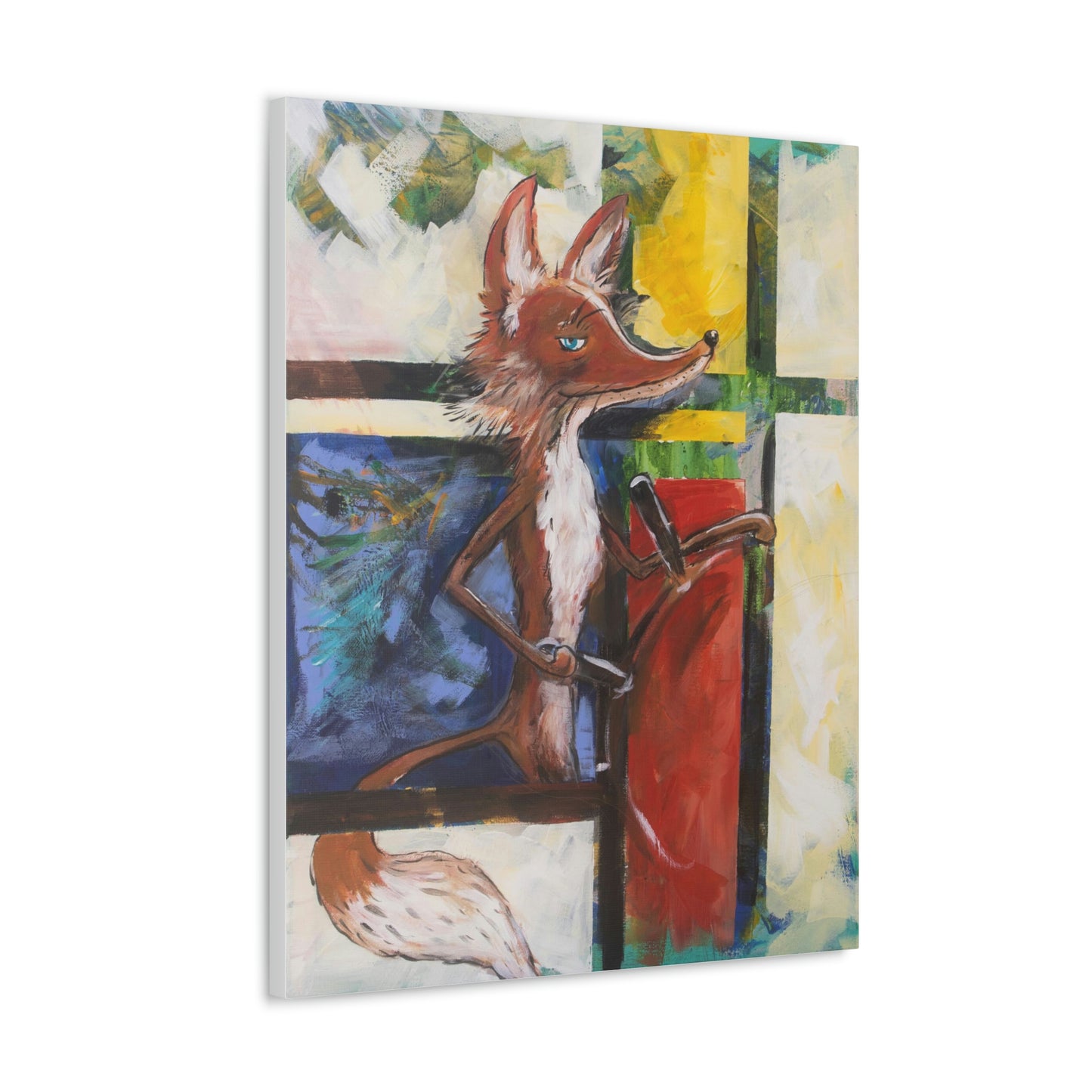 Mondrian Fox Canvas Print