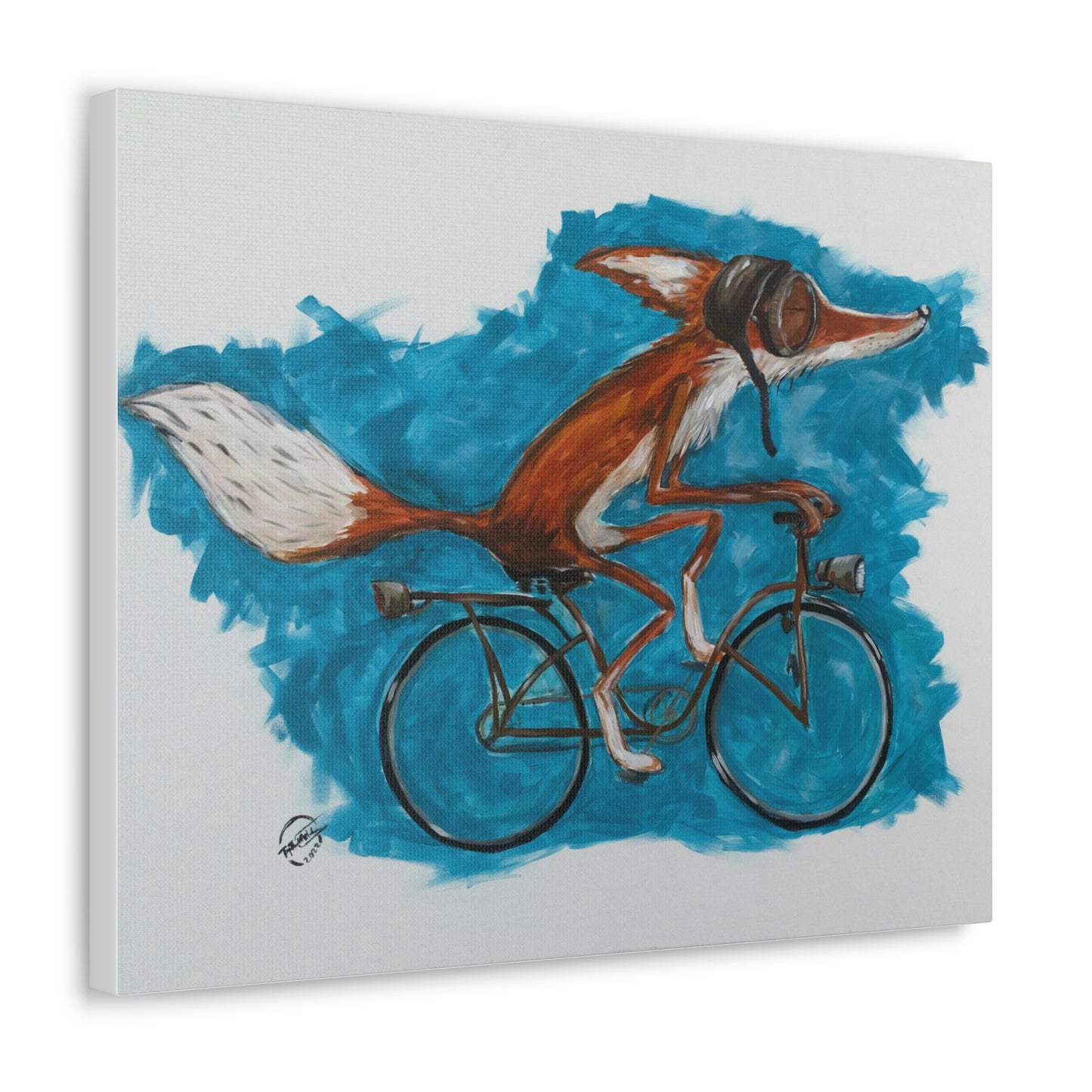 Fox Cycle Canvas Print