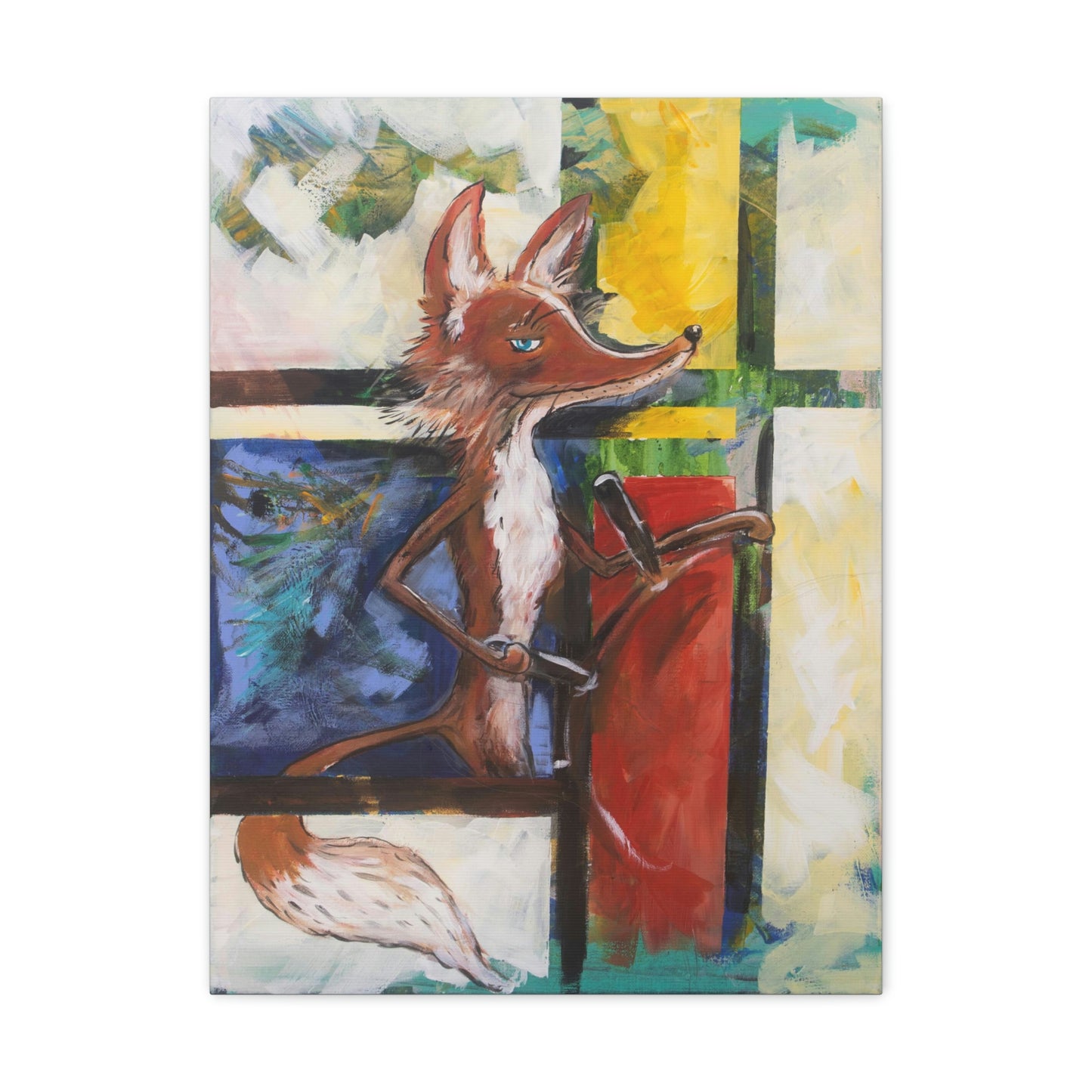 Mondrian Fox Canvas Print