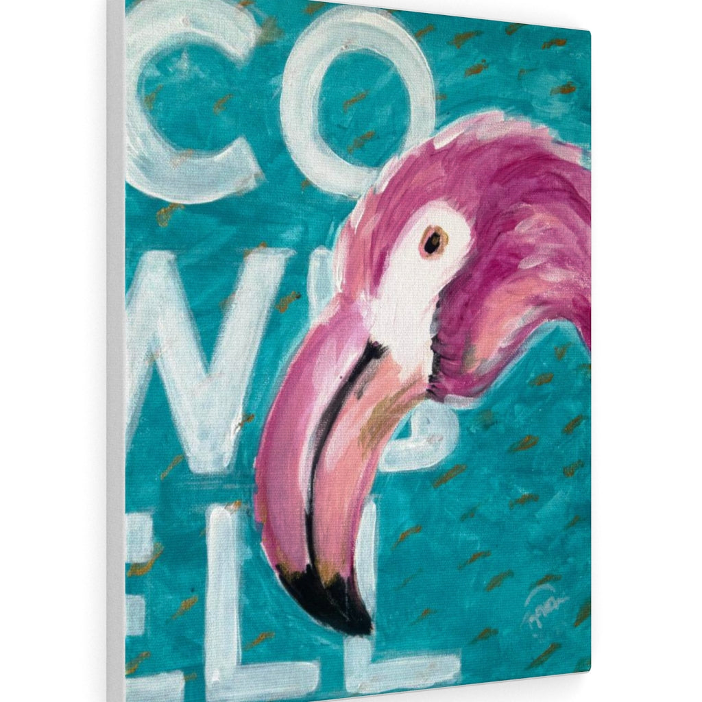 Cowbell Flamingo Canvas Print