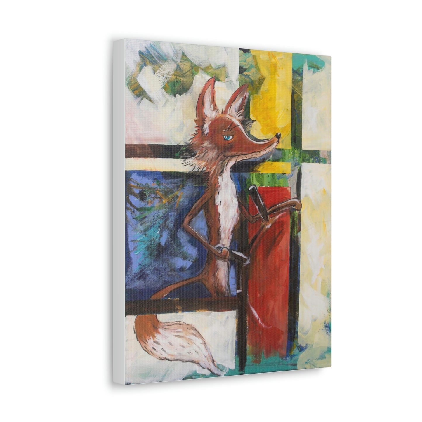 Mondrian Fox Canvas Print