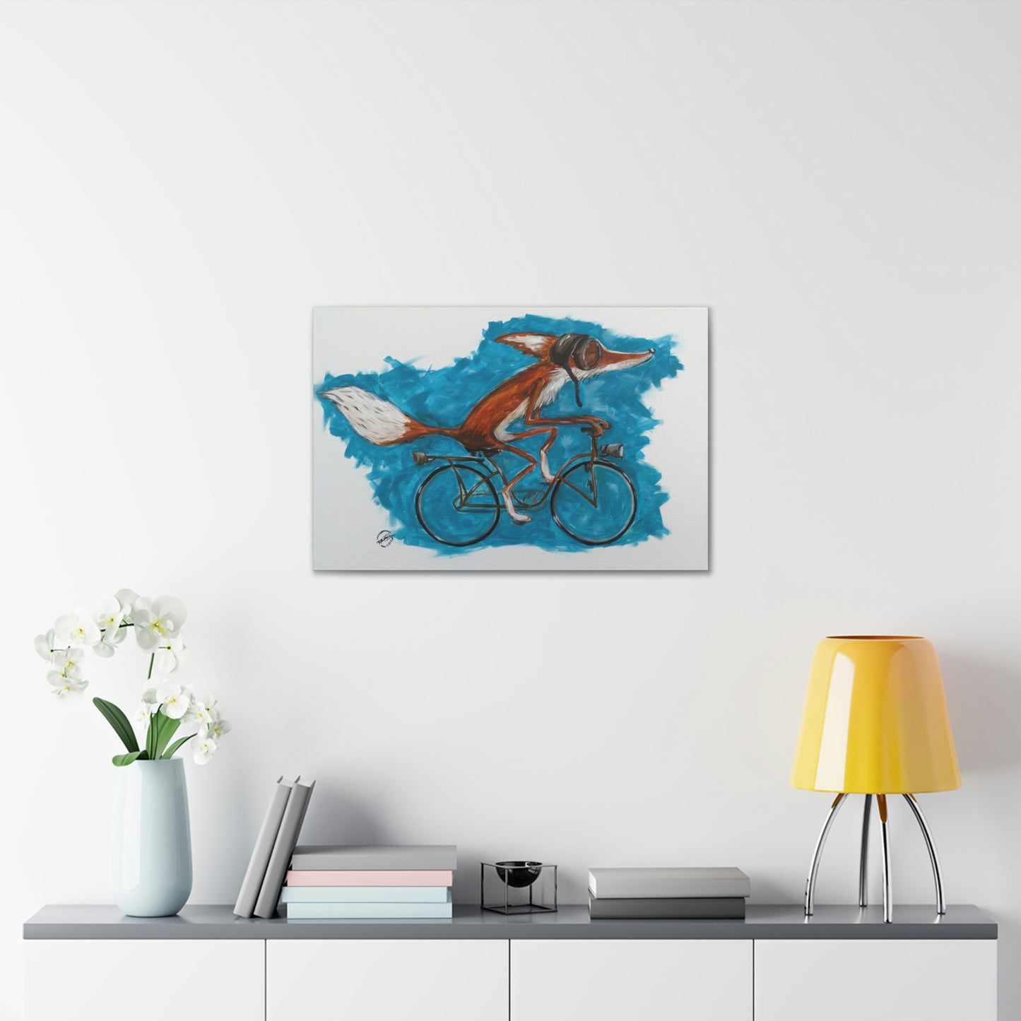 Fox Cycle Canvas Print