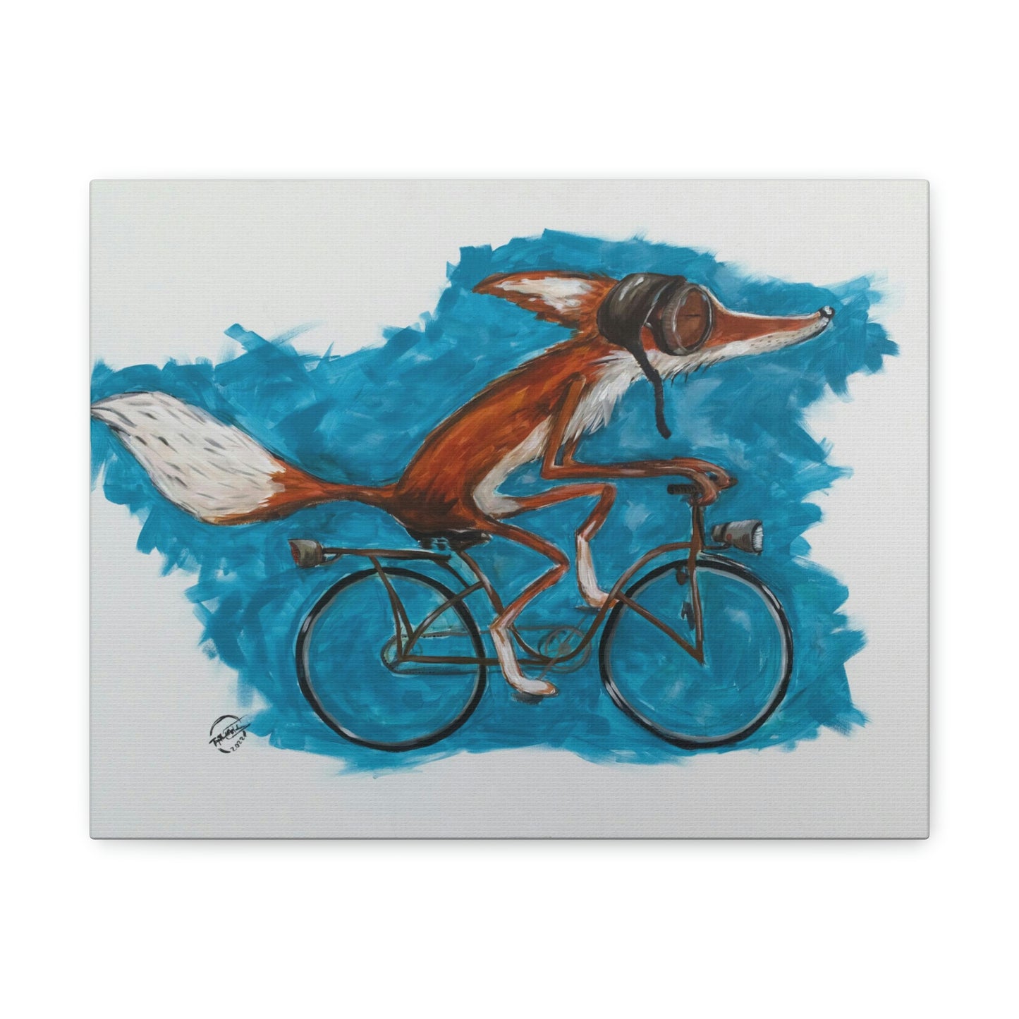 Fox Cycle Canvas Print