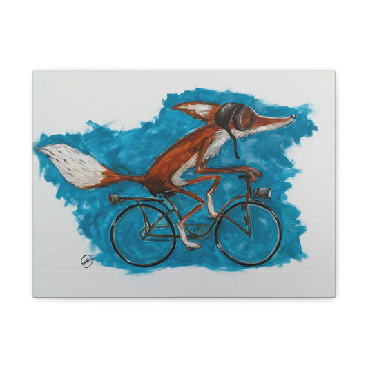 Fox Cycle Canvas Print