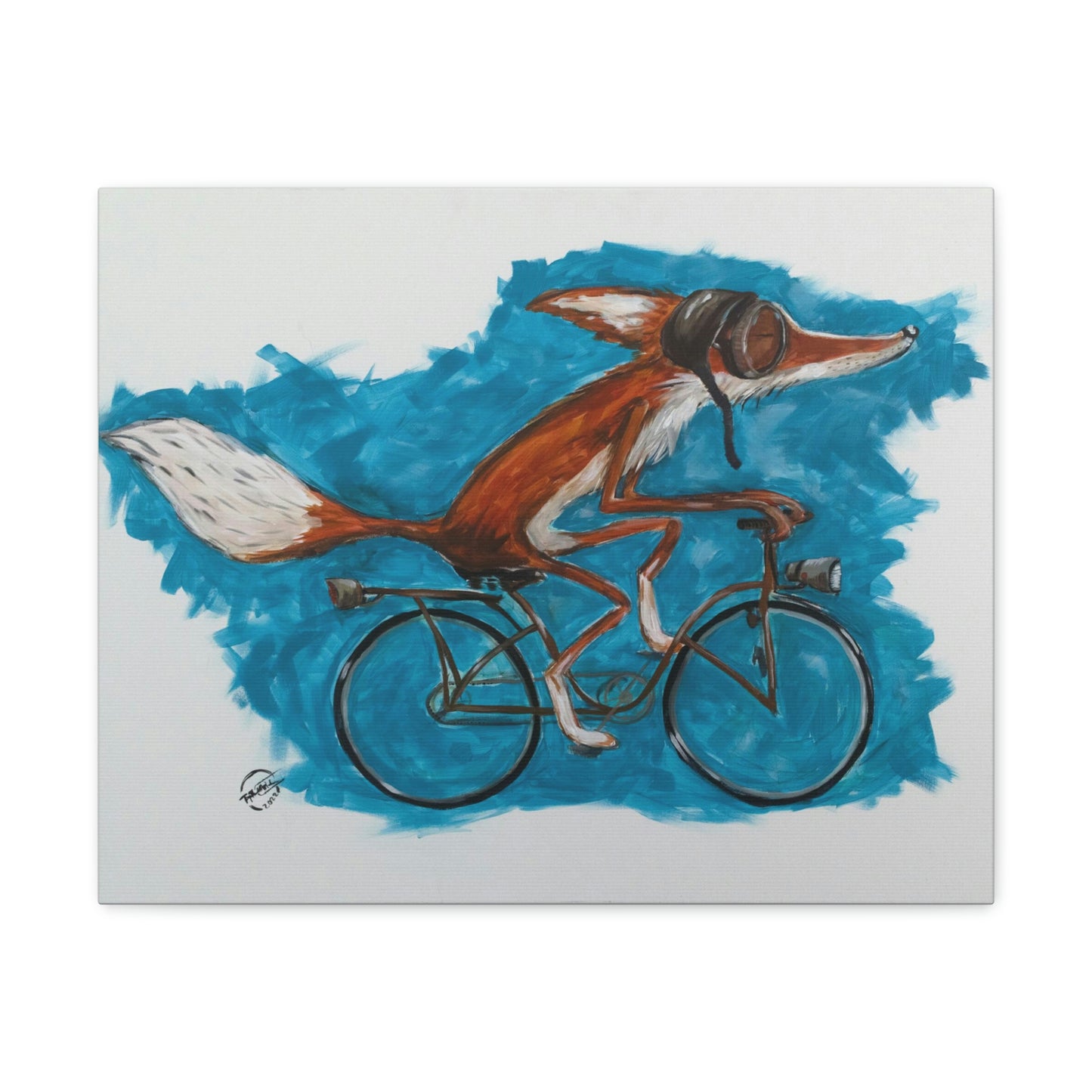 Fox Cycle Canvas Print