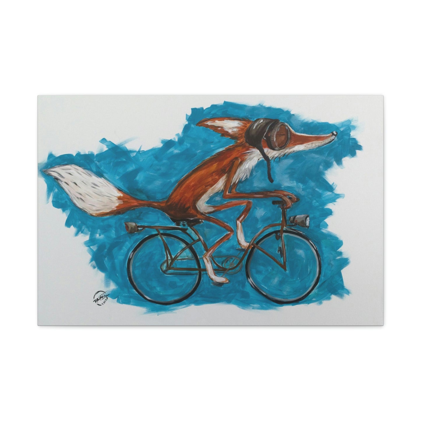 Fox Cycle Canvas Print