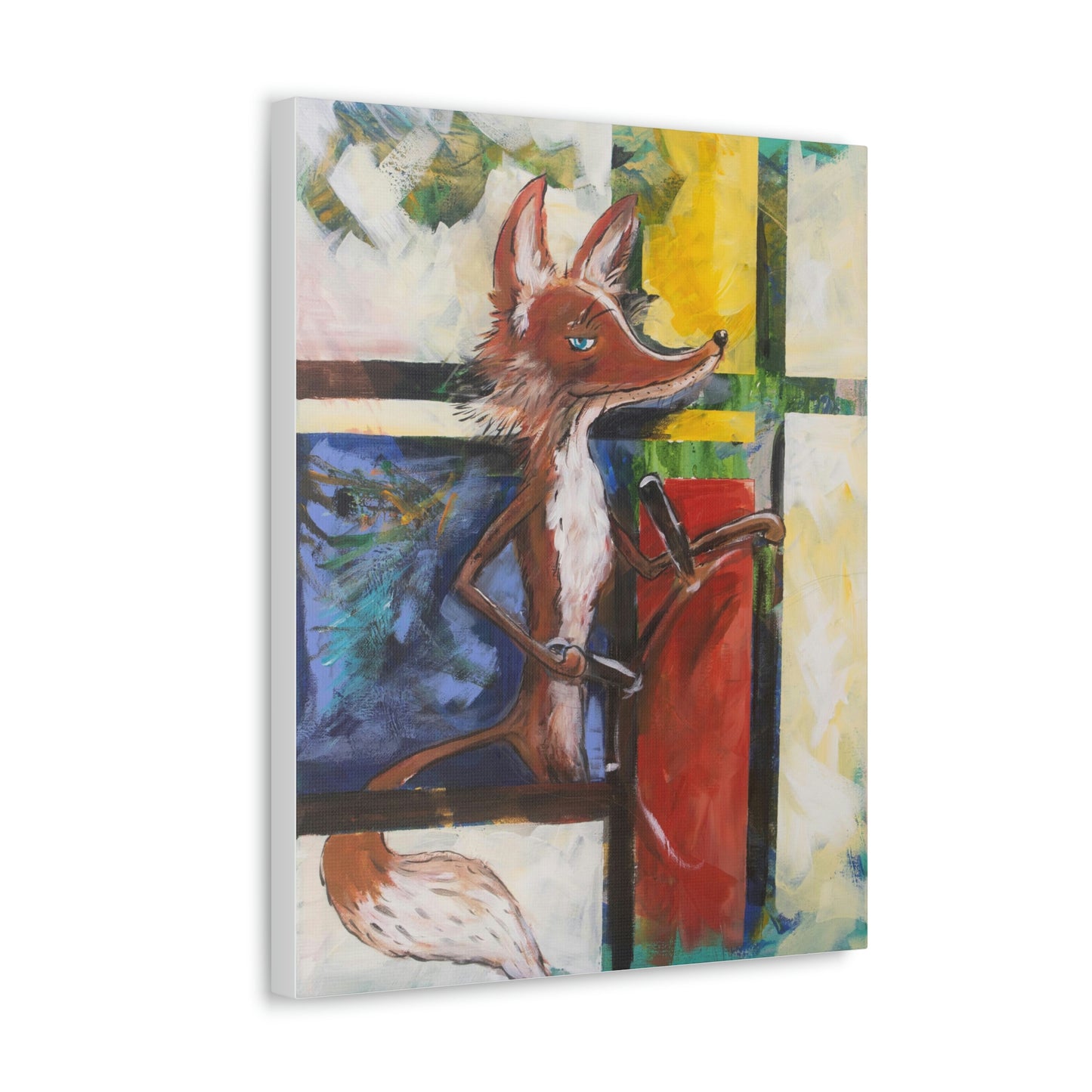 Mondrian Fox Canvas Print