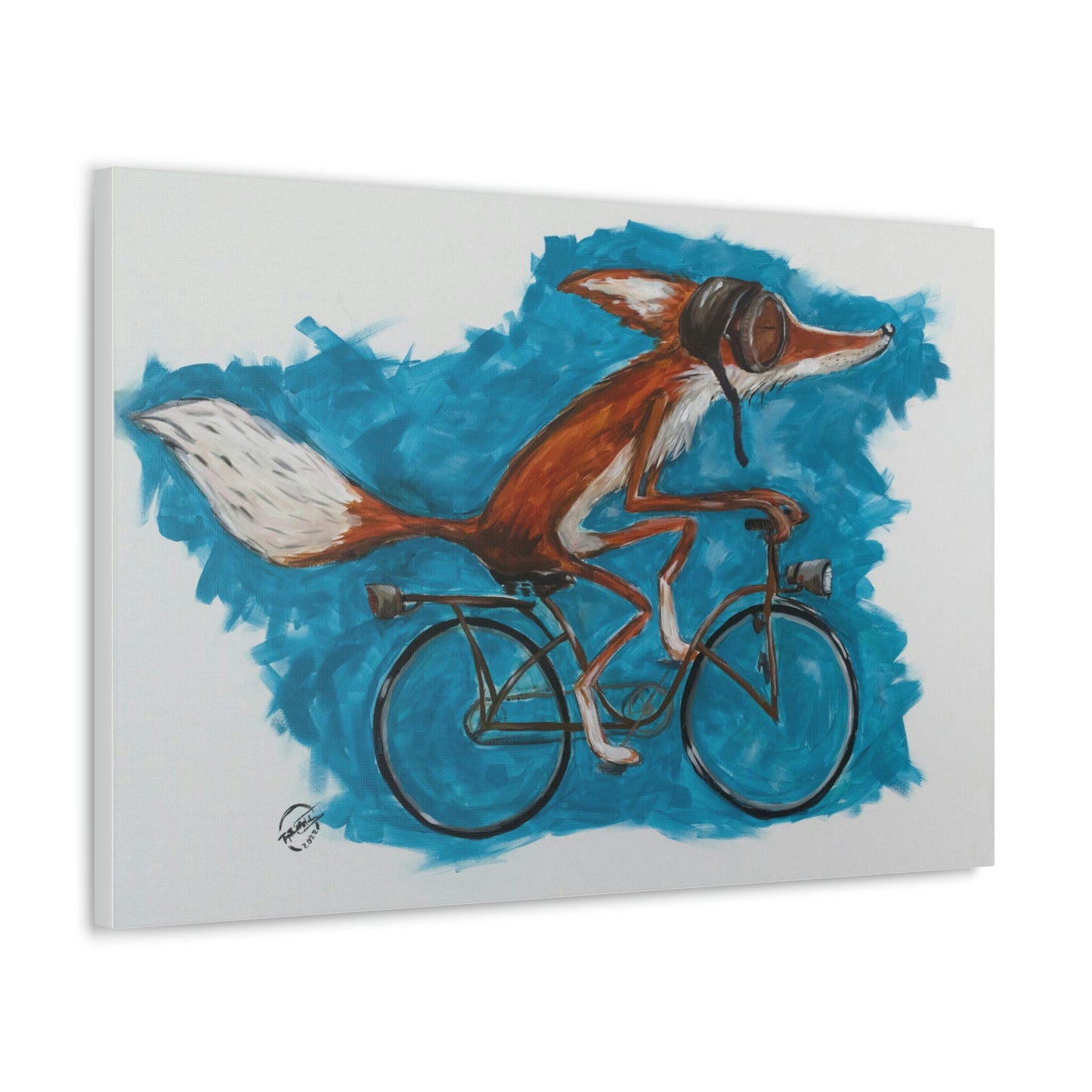 Fox Cycle Canvas Print