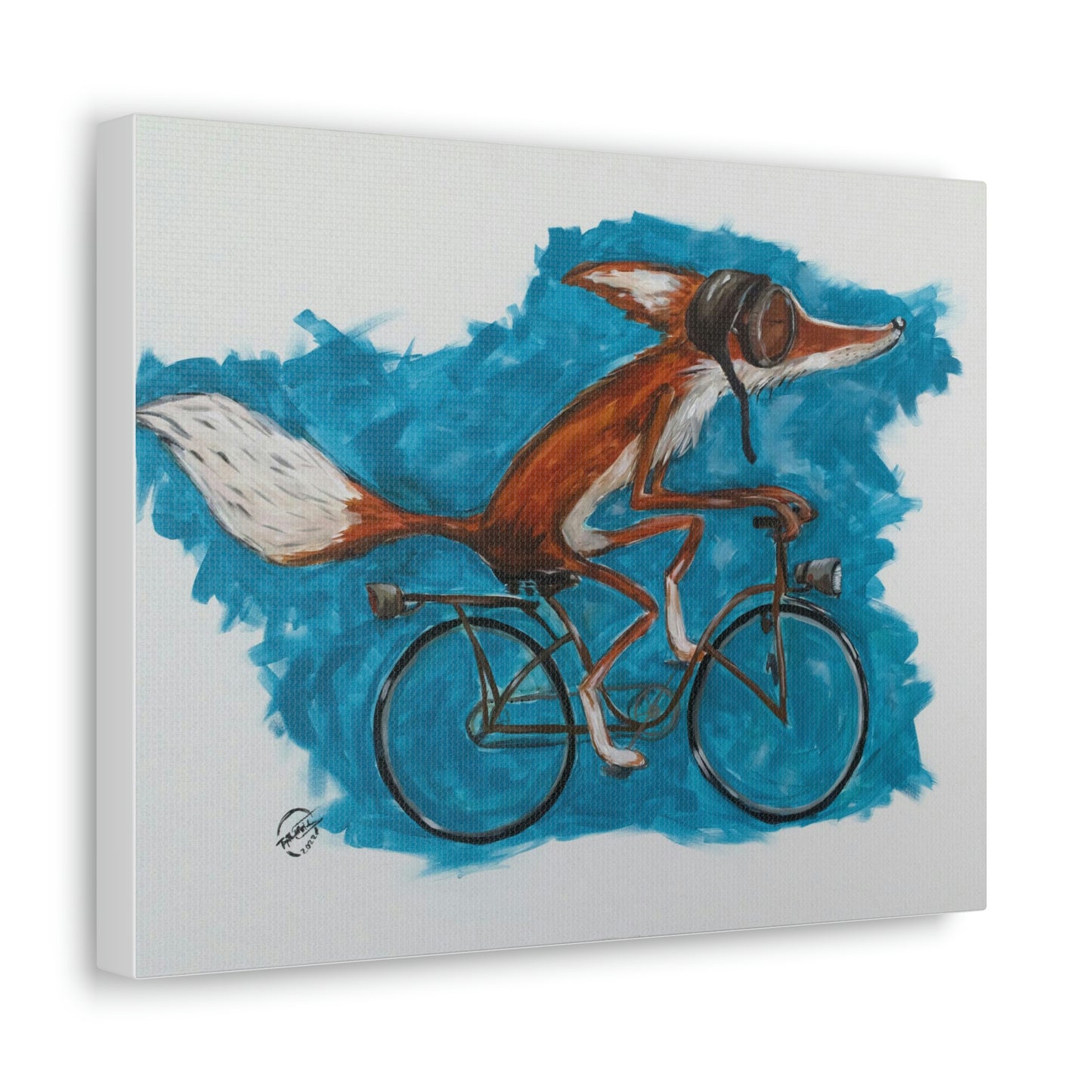 Fox Cycle Canvas Print