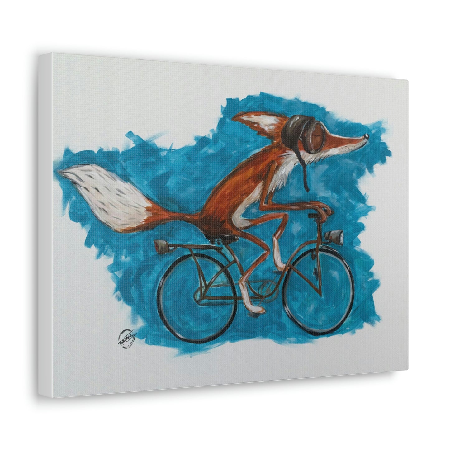 Fox Cycle Canvas Print