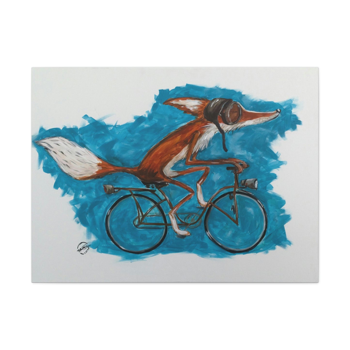 Fox Cycle Canvas Print